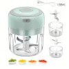 Mini hachoir électrique sans fil 250 ml – Rechargeable USB, multifonction viande, légumes, ail, fruits