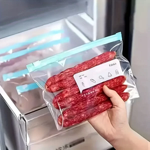 Lot de 60 sacs de conservation alimentaires zippés – 3 tailles, étanches et réutilisables – Image 5