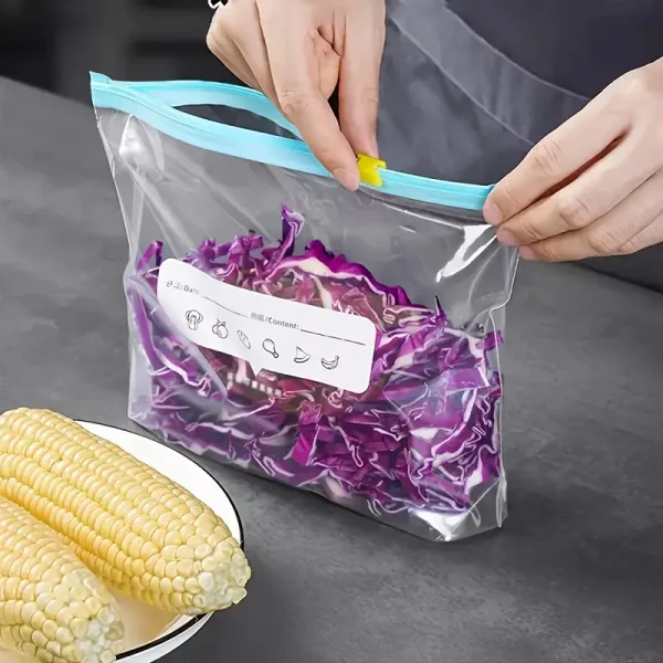 Lot de 60 sacs de conservation alimentaires zippés – 3 tailles, étanches et réutilisables – Image 6