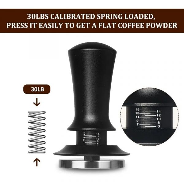 Tompon à café professionnel – Presse à expresso en acier inoxydable avec poignée ergonomique – Image 5