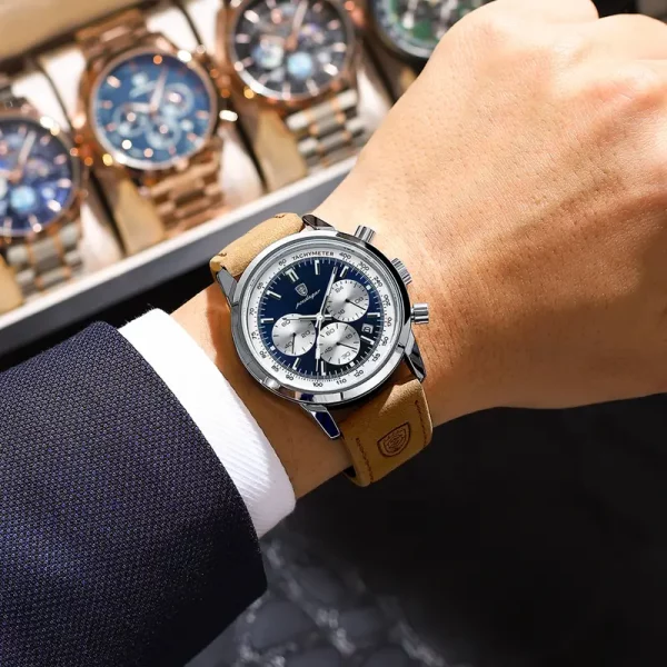 Montre Chronographe de Luxe POEDAGAR – Homme – Image 5