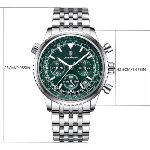 Montre Chronographe POEDAGAR – Unisexe en Acier Inoxydable de Luxe – Image 4